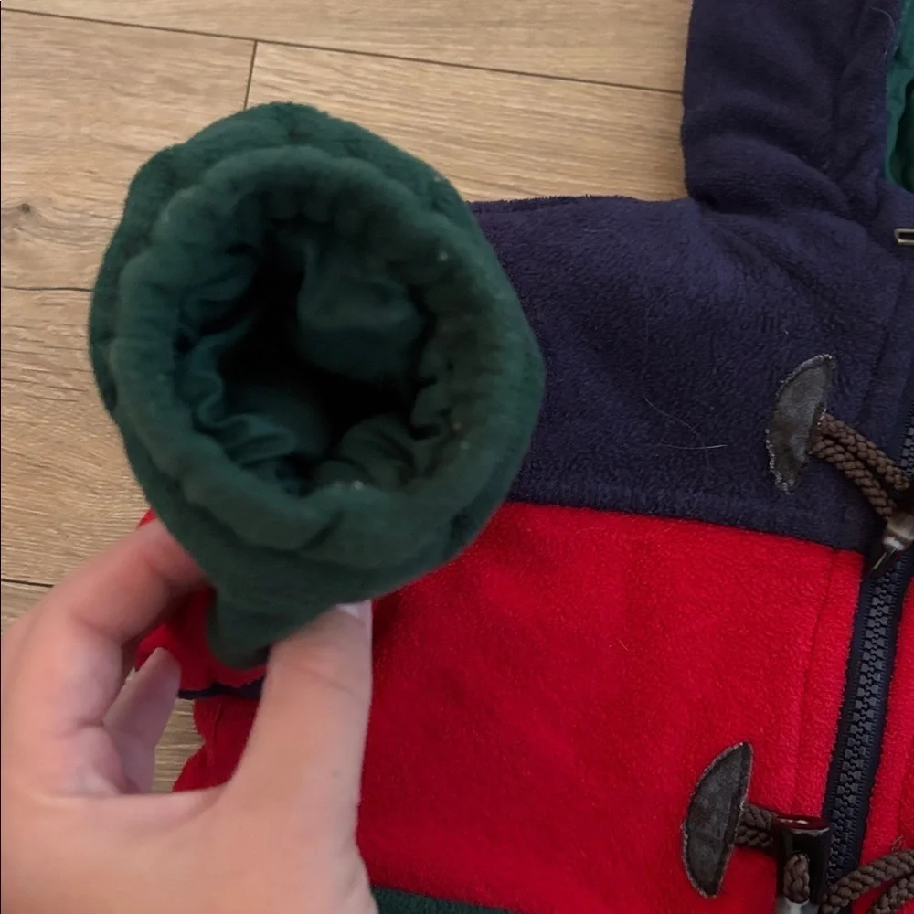 Vintage Colorblocked Toddler Coat with dog